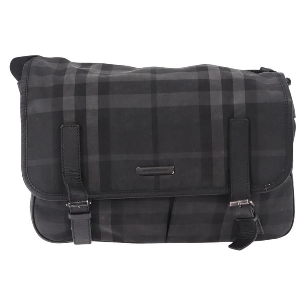Burberry Nova Check Nylon Shoulder Bag Black